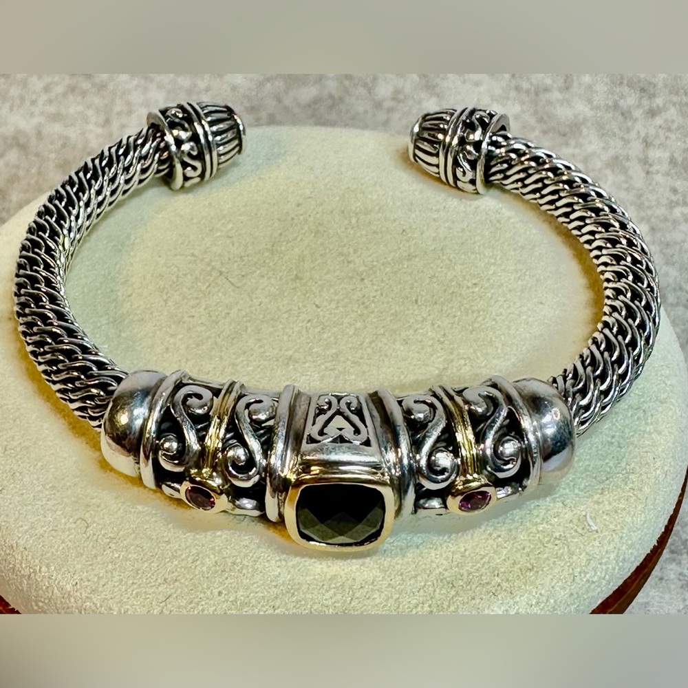 Gabrielle Bruni 18k Y Gold & 925 Sterling Silver Bracelet 6.75” Lot#692